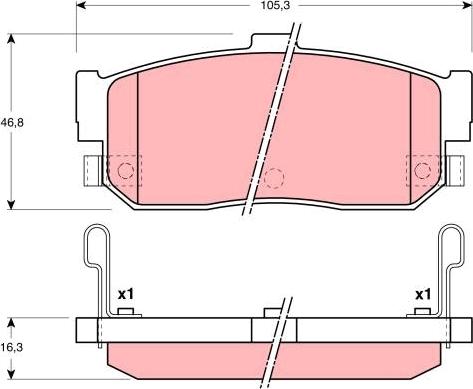 TRW GDB3111 - Bremsbelagsatz, Scheibenbremse alexcarstop-ersatzteile.com