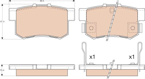 TRW GDB3175 - Bremsbelagsatz, Scheibenbremse alexcarstop-ersatzteile.com