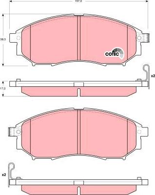 TRW GDB3392 - Bremsbelagsatz, Scheibenbremse alexcarstop-ersatzteile.com