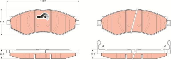 TRW GDB3347 - Bremsbelagsatz, Scheibenbremse alexcarstop-ersatzteile.com