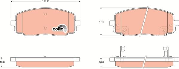 TRW GDB3369 - Bremsbelagsatz, Scheibenbremse alexcarstop-ersatzteile.com