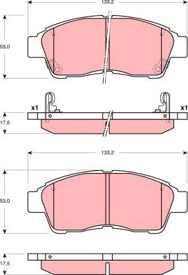 TRW GDB3300 - Bremsbelagsatz, Scheibenbremse alexcarstop-ersatzteile.com