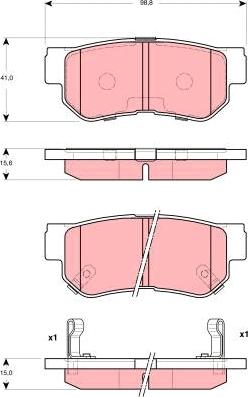 TRW GDB3298 - Bremsbelagsatz, Scheibenbremse alexcarstop-ersatzteile.com