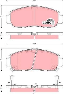 TRW GDB3240 - Bremsbelagsatz, Scheibenbremse alexcarstop-ersatzteile.com