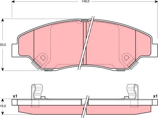 TRW GDB3241 - Bremsbelagsatz, Scheibenbremse alexcarstop-ersatzteile.com