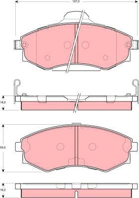 TRW GDB3259 - Bremsbelagsatz, Scheibenbremse alexcarstop-ersatzteile.com