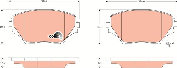 TRW GDB3251DT - Bremsbelagsatz, Scheibenbremse alexcarstop-ersatzteile.com