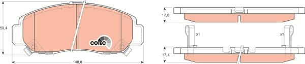 TRW GDB3268 - Bremsbelagsatz, Scheibenbremse alexcarstop-ersatzteile.com