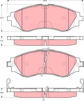 TRW GDB3216 - Bremsbelagsatz, Scheibenbremse alexcarstop-ersatzteile.com