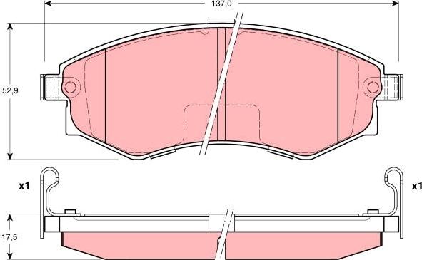 TRW GDB3211 - Bremsbelagsatz, Scheibenbremse alexcarstop-ersatzteile.com