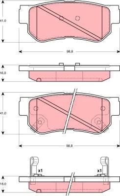 TRW GDB3282 - Bremsbelagsatz, Scheibenbremse alexcarstop-ersatzteile.com