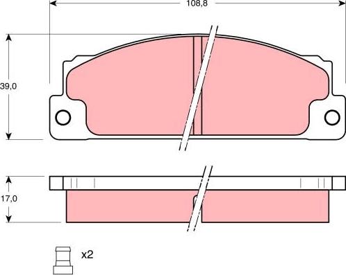 TRW GDB296 - Bremsbelagsatz, Scheibenbremse alexcarstop-ersatzteile.com