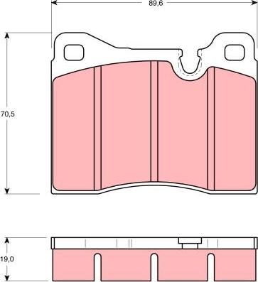 TRW GDB261 - Bremsbelagsatz, Scheibenbremse alexcarstop-ersatzteile.com