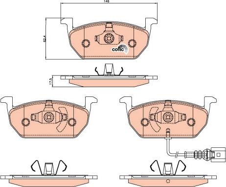 TRW GDB2080 - Bremsbelagsatz, Scheibenbremse alexcarstop-ersatzteile.com