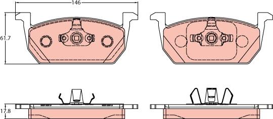 TRW GDB2159 - Bremsbelagsatz, Scheibenbremse alexcarstop-ersatzteile.com