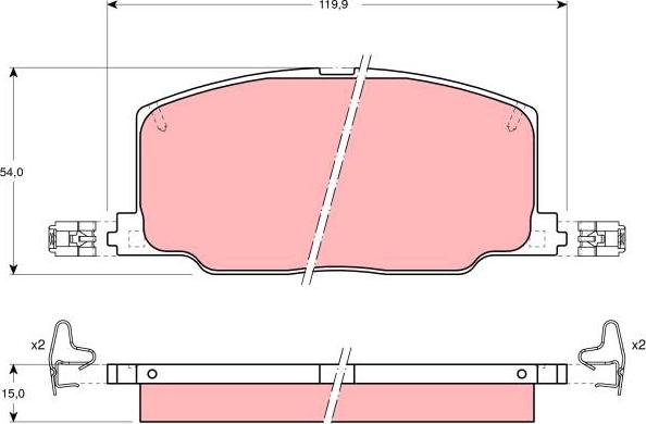 TRW GDB798 - Bremsbelagsatz, Scheibenbremse alexcarstop-ersatzteile.com