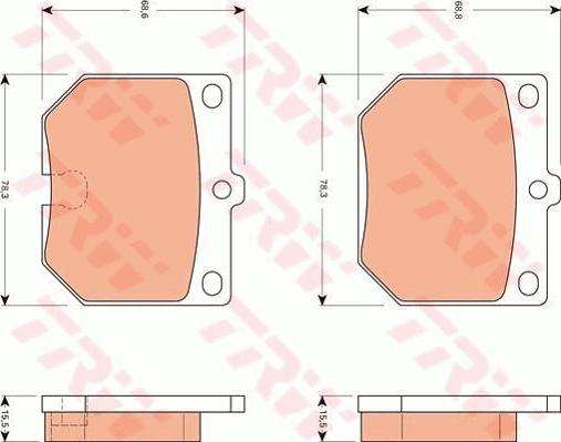 TRW GDB7505 - Bremsbelagsatz, Scheibenbremse alexcarstop-ersatzteile.com