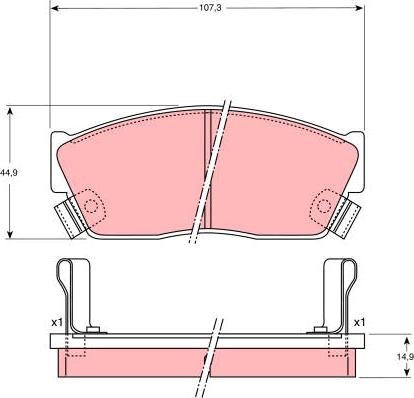 TRW GDB750 - Bremsbelagsatz, Scheibenbremse alexcarstop-ersatzteile.com