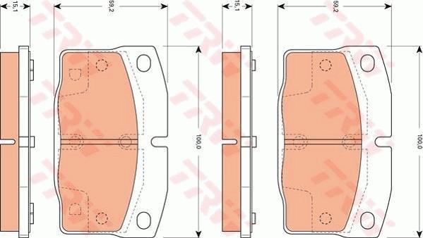 TRW GDB7519 - Bremsbelagsatz, Scheibenbremse alexcarstop-ersatzteile.com