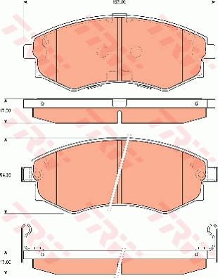 TRW GDB7521 - Bremsbelagsatz, Scheibenbremse alexcarstop-ersatzteile.com