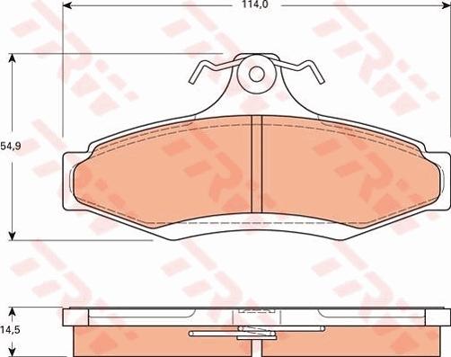 TRW GDB7527 - Bremsbelagsatz, Scheibenbremse alexcarstop-ersatzteile.com