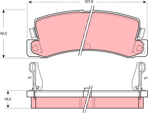 TRW GDB730 - Bremsbelagsatz, Scheibenbremse alexcarstop-ersatzteile.com