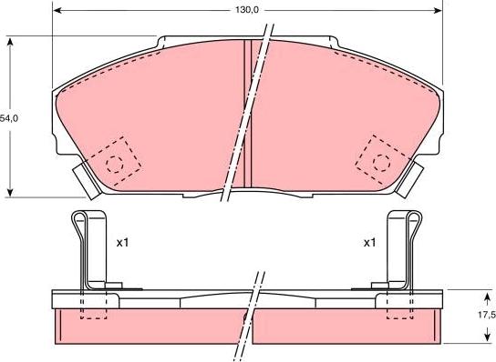 TRW GDB733 - Bremsbelagsatz, Scheibenbremse alexcarstop-ersatzteile.com