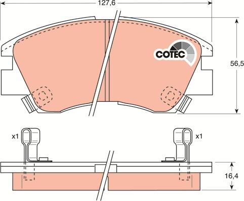 TRW GDB729AT - Bremsbelagsatz, Scheibenbremse alexcarstop-ersatzteile.com