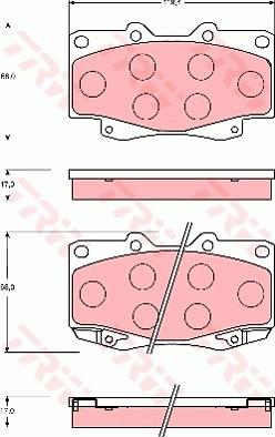 TRW GDB7222 - Bremsbelagsatz, Scheibenbremse alexcarstop-ersatzteile.com