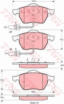 TRW GTD1093 - Bremsensatz, Scheibenbremse alexcarstop-ersatzteile.com