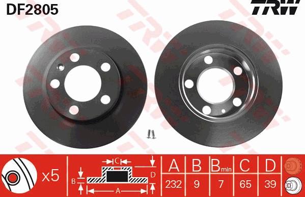 TRW GTD1083 - Bremsensatz, Scheibenbremse alexcarstop-ersatzteile.com