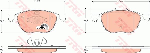 TRW GTD1188 - Bremsensatz, Scheibenbremse alexcarstop-ersatzteile.com