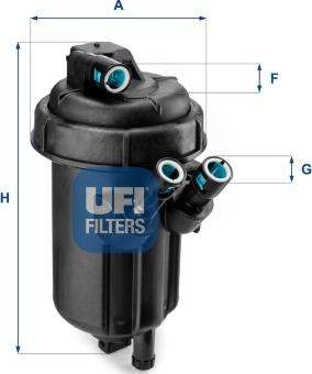 UFI 55.116.01 - Kraftstofffilter alexcarstop-ersatzteile.com