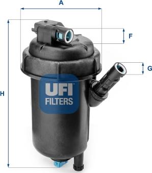 UFI 55.139.00 - Kraftstofffilter alexcarstop-ersatzteile.com