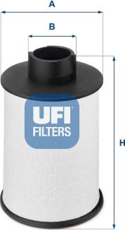 UFI 60.H2O.00 - Kraftstofffilter alexcarstop-ersatzteile.com