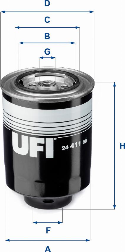 UFI 24.411.00 - Kraftstofffilter alexcarstop-ersatzteile.com