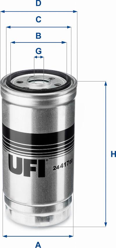 UFI 24.417.00 - Kraftstofffilter alexcarstop-ersatzteile.com