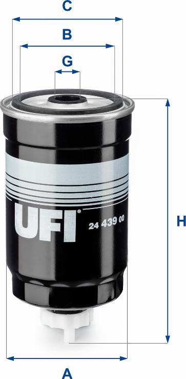 UFI 24.439.00 - Kraftstofffilter alexcarstop-ersatzteile.com