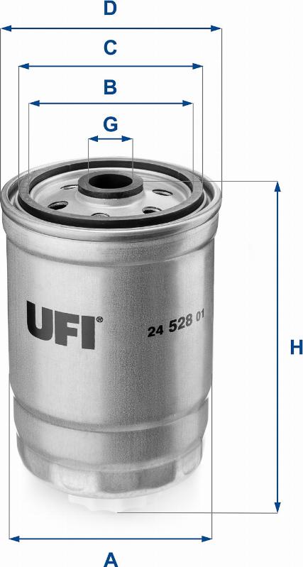 UFI 24.528.01 - Kraftstofffilter alexcarstop-ersatzteile.com