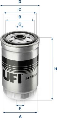 UFI 24.012.00 - Kraftstofffilter alexcarstop-ersatzteile.com