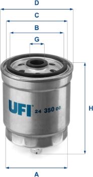 UFI 24.350.00 - Kraftstofffilter alexcarstop-ersatzteile.com