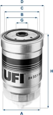 UFI 24.351.00 - Kraftstofffilter alexcarstop-ersatzteile.com