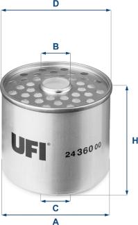 UFI 24.360.00 - Kraftstofffilter alexcarstop-ersatzteile.com