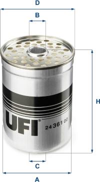 UFI 24.361.00 - Kraftstofffilter alexcarstop-ersatzteile.com