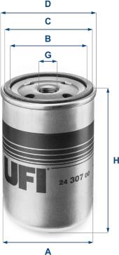 UFI 24.307.00 - Kraftstofffilter alexcarstop-ersatzteile.com