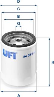 UFI 24.319.01 - Kraftstofffilter alexcarstop-ersatzteile.com