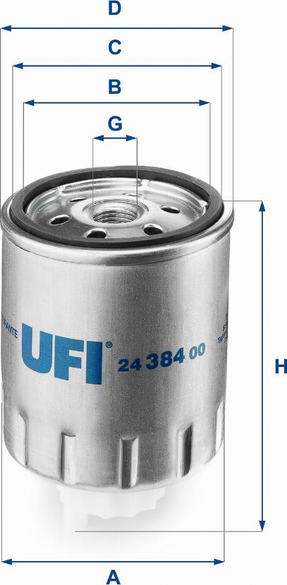 UFI 24.384.00 - Kraftstofffilter alexcarstop-ersatzteile.com