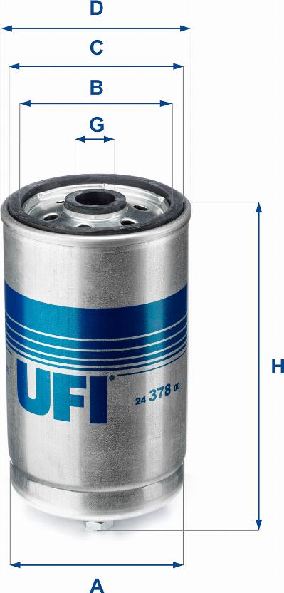 UFI 24.378.00 - Kraftstofffilter alexcarstop-ersatzteile.com