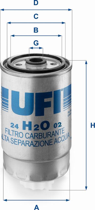 UFI 24.H2O.02 - Kraftstofffilter alexcarstop-ersatzteile.com