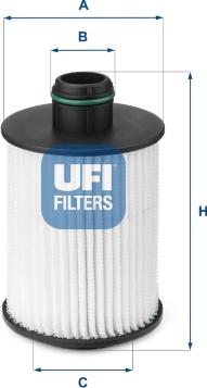 UFI 25.093.00 - Ölfilter alexcarstop-ersatzteile.com